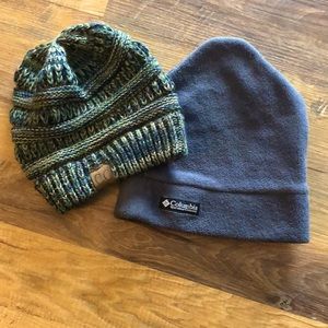 Two stocking caps (C.C. & Columbia)